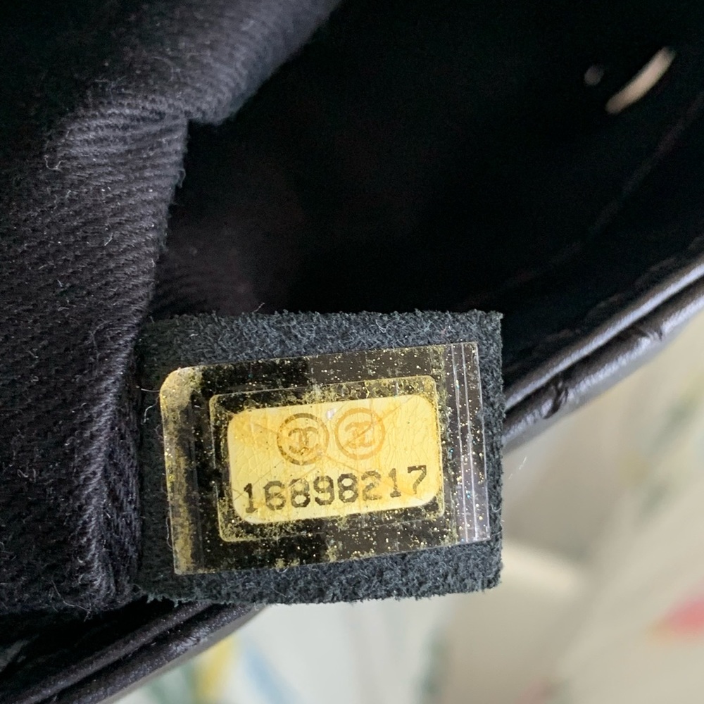 Chanel Aged Lambskin Chain 3 Compartment CC Flap Bag Black - Picture 6 of 11